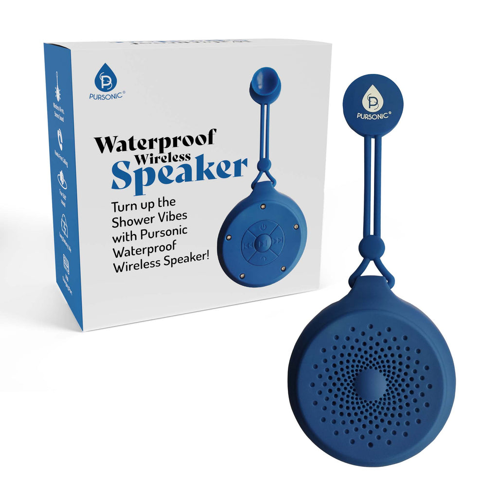 Total Audio Freedom Collection – Wireless Earbuds + Extended-Play 360° Speaker + Waterproof Suction Speaker Pursonic