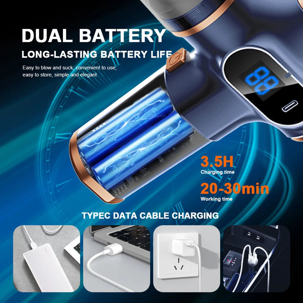 Car Vacuum Cleaner Wireless Handheld Mini Super Strong Suction Ultra-long-life Battery Portable Vacuum Cleaning For mazda 6 gg ChicYoo Choice Store