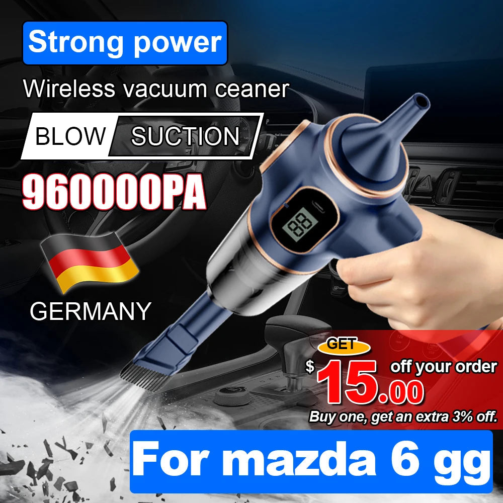 Car Vacuum Cleaner Wireless Handheld Mini Super Strong Suction Ultra-long-life Battery Portable Vacuum Cleaning For mazda 6 gg ChicYoo Choice Store