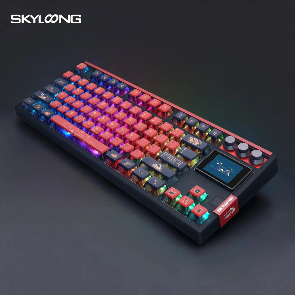 SKYLOONG GK87 Pro Bluetooth mechanical keyboard 80% TKL low noise switch RGB backlit PBT keycap custom gaming keyboard for PC skyloong Official Store