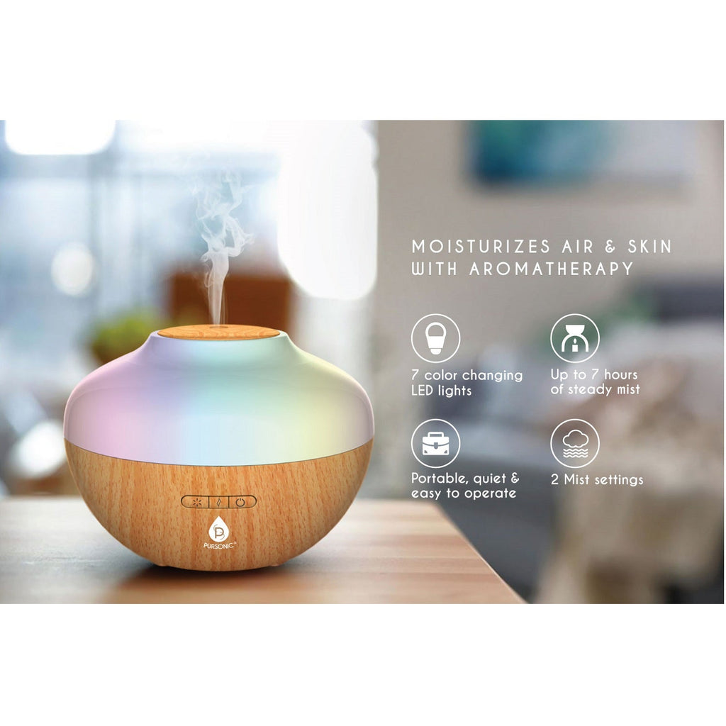Pursonic Ultimate Wellness Bundle: Air Purifier, Diffuser & Essential Oils Set Pursonic
