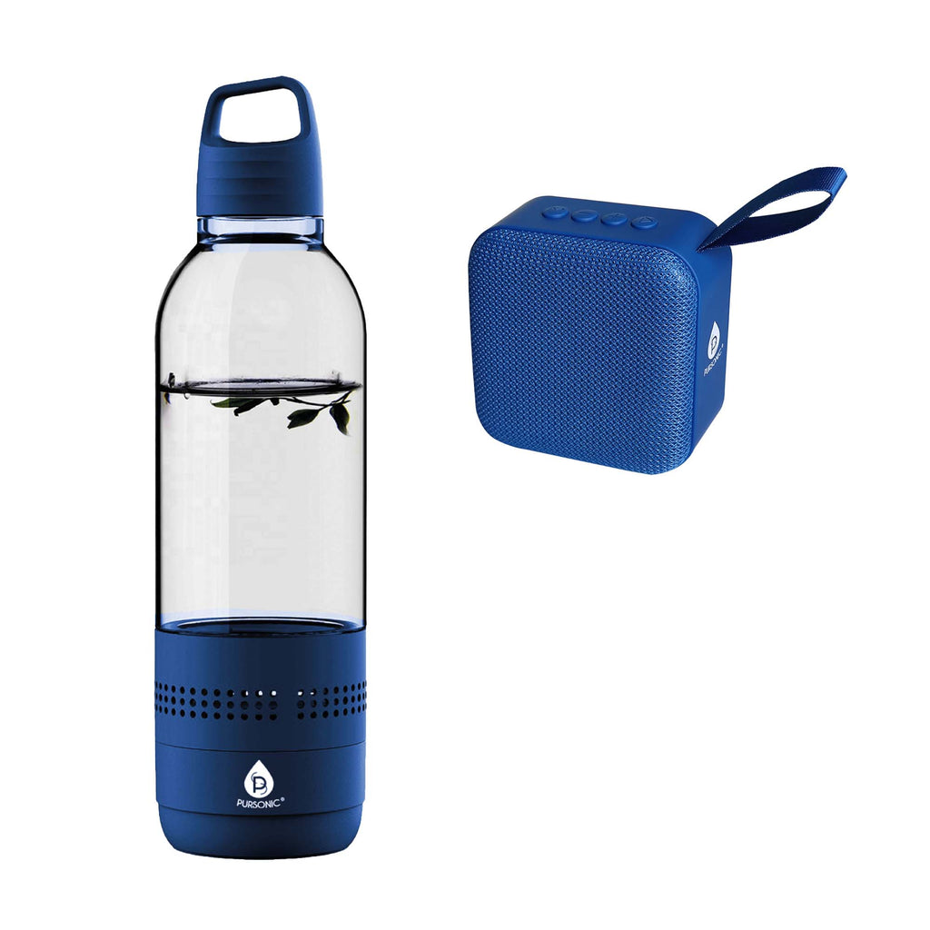 Pursonic Wireless Hydration & Sound Bundle – 2-in-1 Water Bottle Speaker & Portable Wireless Speaker Pursonic