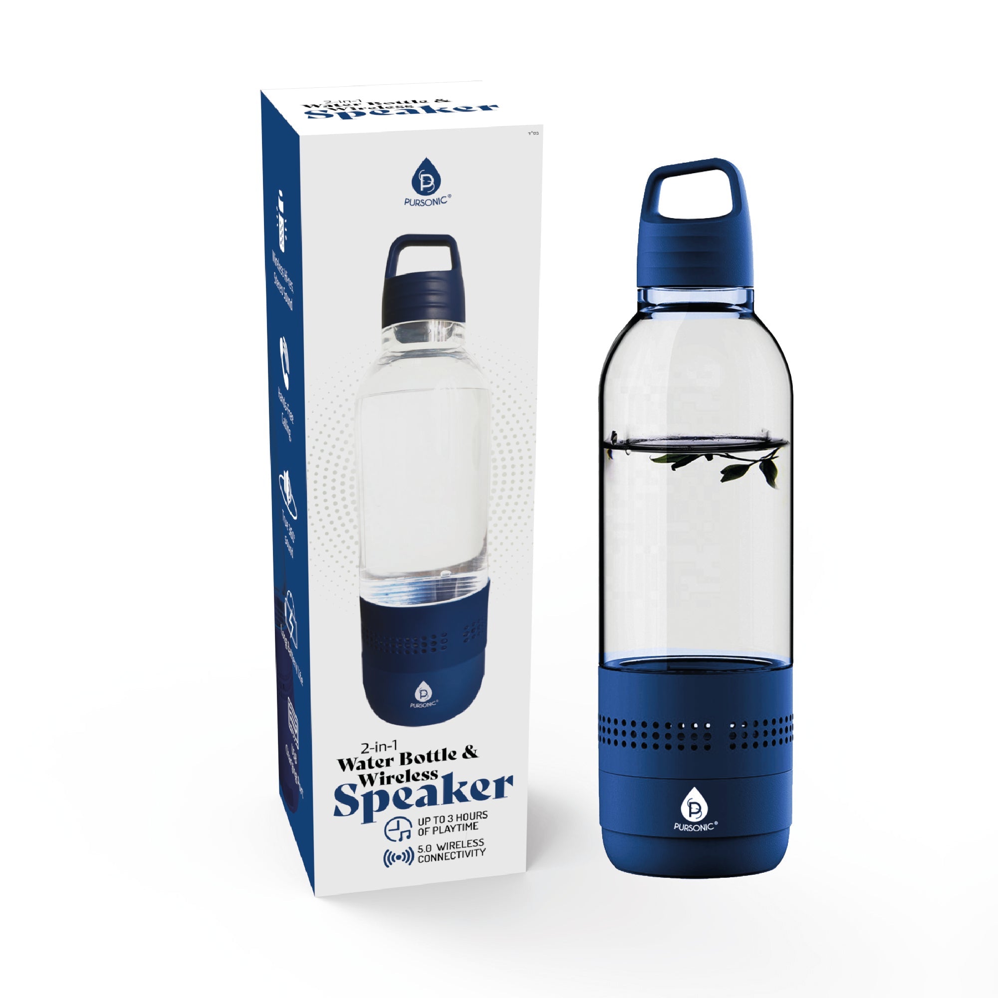 Pursonic 2-in-1 Water Bottle with Built-In Wireless Speaker Pursonic