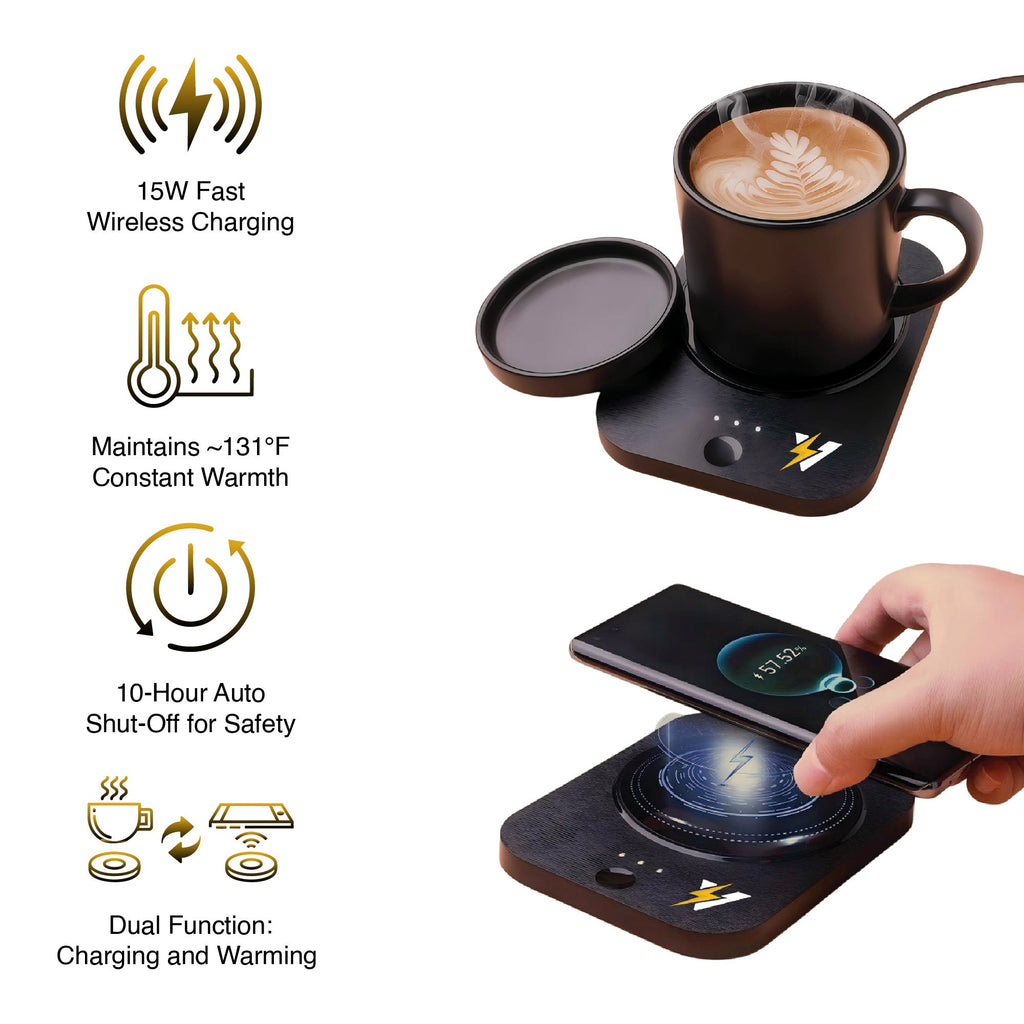 Sip & Charge 2-in-1 Wireless Charger & Mug Warmer Pursonic