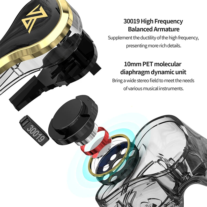 KZ SK10 Pro TWS Earphones Bluetooth 5.2 Wireless Hybrid HiFi Game Earbuds Noise Cancelling Sport Monitor Headset Z3 SKS S2 Z1PRO KZ Global Store
