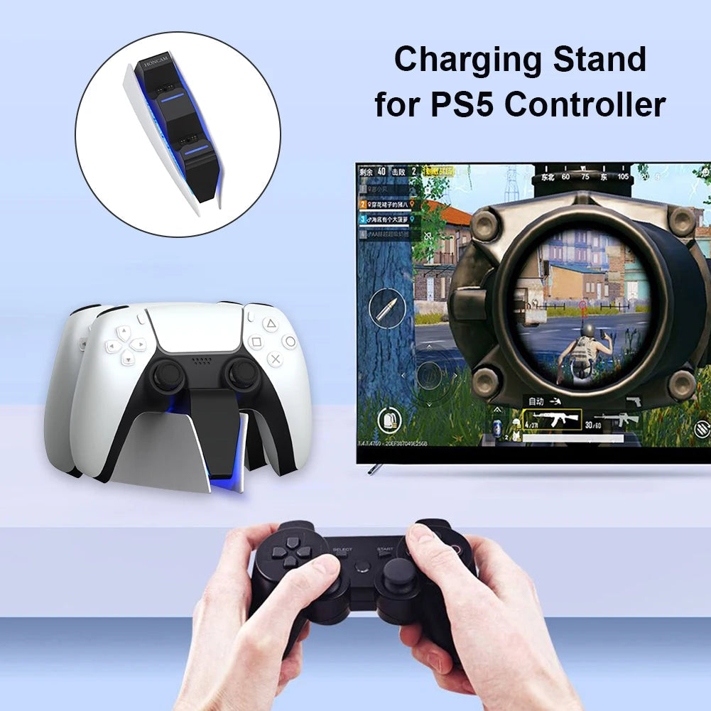 Charger For Sony Play Station Playstation PS 5 PS5 Controller Control Dualsense Stand Accessories Gamepad Support Command Holder Life Dreamer Store