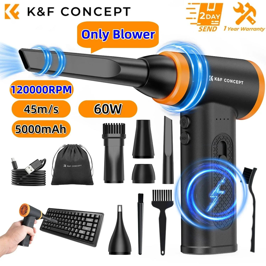 K&F CONCEPT Electric Air Duster Cordless Compressed Air Blower Suction for Computer,PC,Laptop Keyboard,Car,Camera Dust Cleaner K&F CONCEPT ONLINE Store