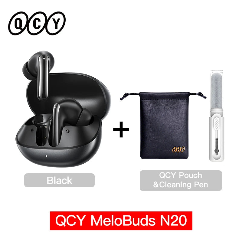 QCY Melobuds N20 HT20 Adaptive Hybrid Noise Cancelling -50dB Wireless  Bluetooth 6.0 Earbud 13mm Drivers 6 Mics HD Call Earphone QCY Global Store