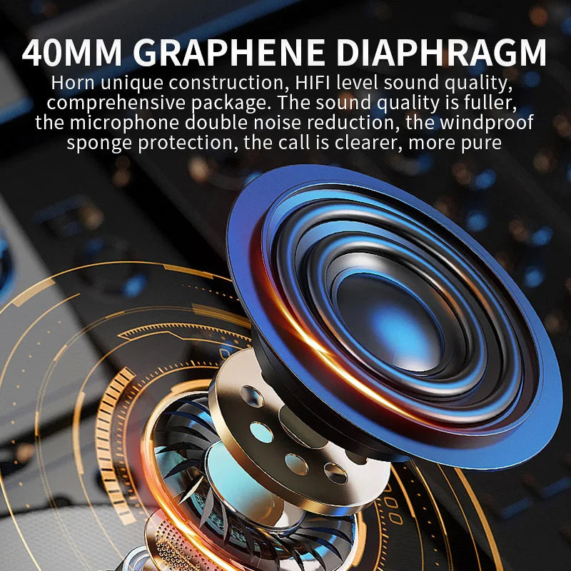 Wireless Headphone Bluetooth5.3 Earphone IPX6 Waterproof MP3 Player HD Sound Motorcycle Helmet Headset with Mic Moto Accessories Car Life Further Store