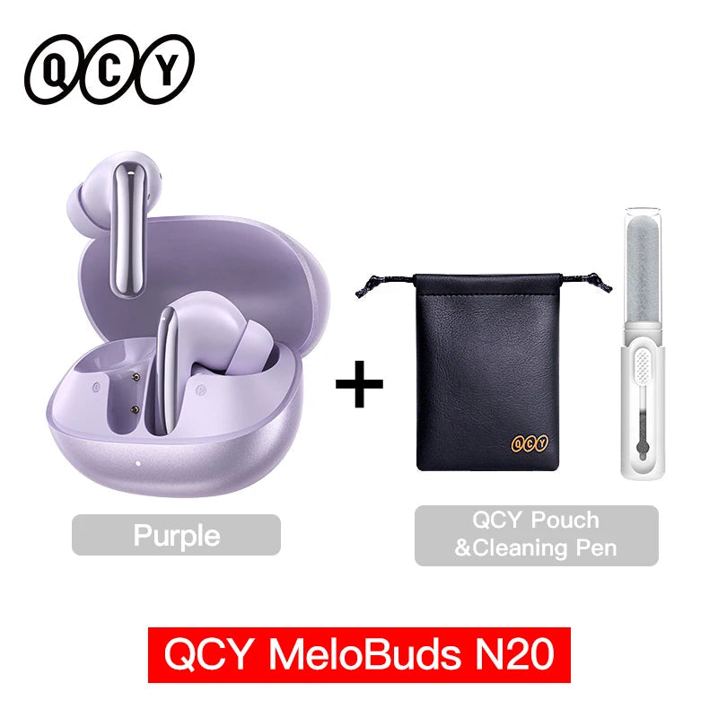 QCY Melobuds N20 HT20 Adaptive Hybrid Noise Cancelling -50dB Wireless  Bluetooth 6.0 Earbud 13mm Drivers 6 Mics HD Call Earphone QCY Global Store