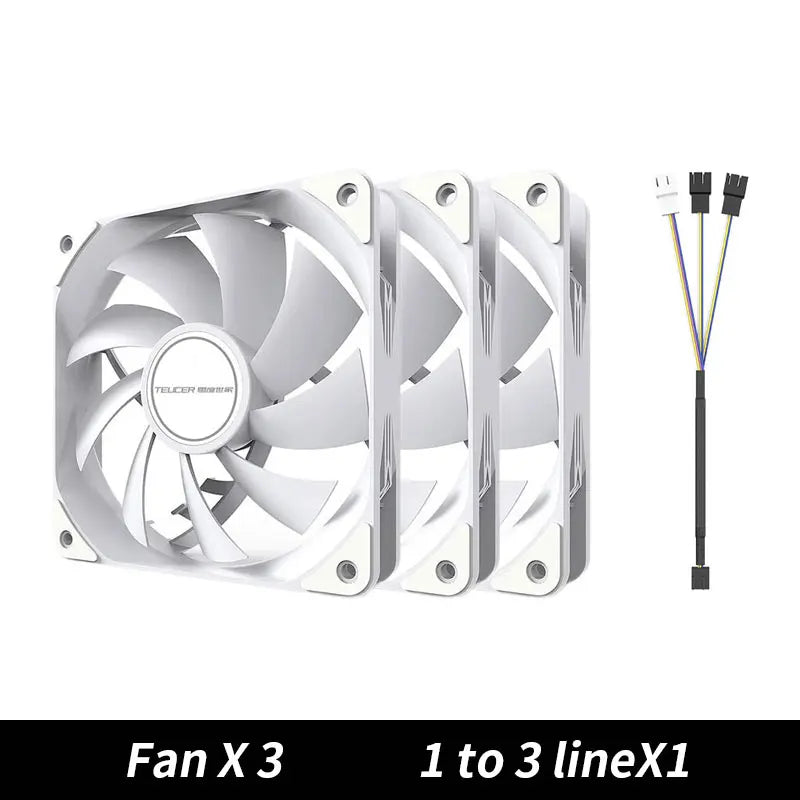 TEUCER PC Computer Case Fan PWM 4 Pin 120mm Silent 12CM Fan CPU Cooler Cooling Fan Cooling Radiator Fan 12V Adjust Fan Speed TEUCER Online Store