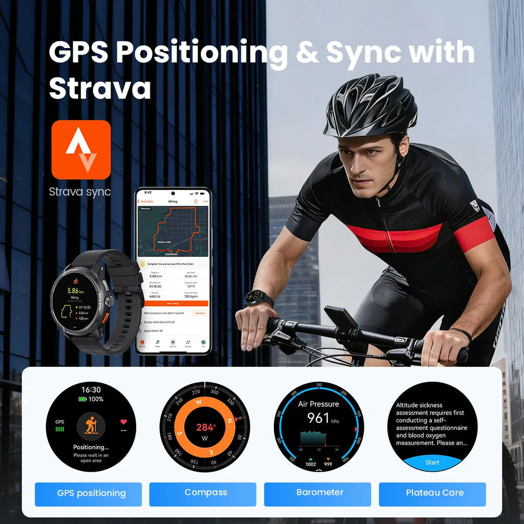 HAYLOU Solar Ultra GPS Smartwatch 1.6” AMOLED Display 5ATM Waterproof Built-in GPS Bluetooth Phone Calls Sports Smart Watch Haylou Official Store