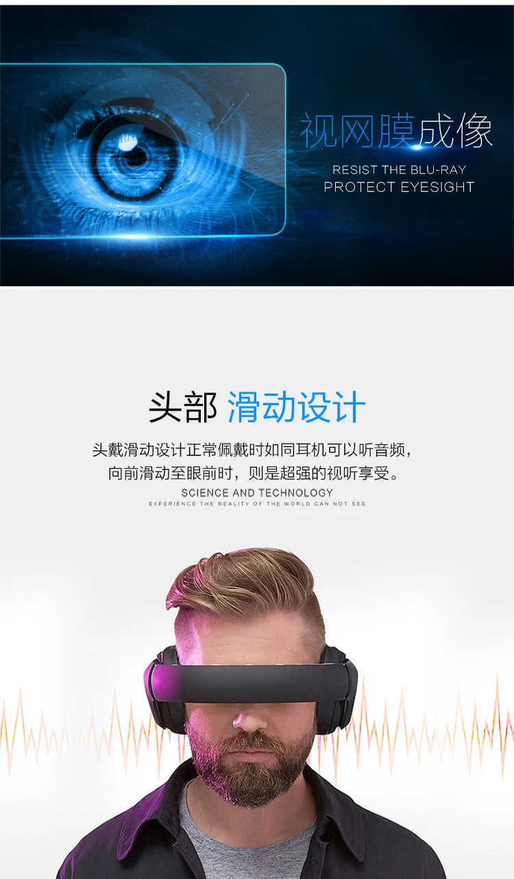 All-in-one VR Headset Audio with Video Adjustable Pupil Distance 360° Panoramic Viewing 3D Private Theater Latest Games Store
