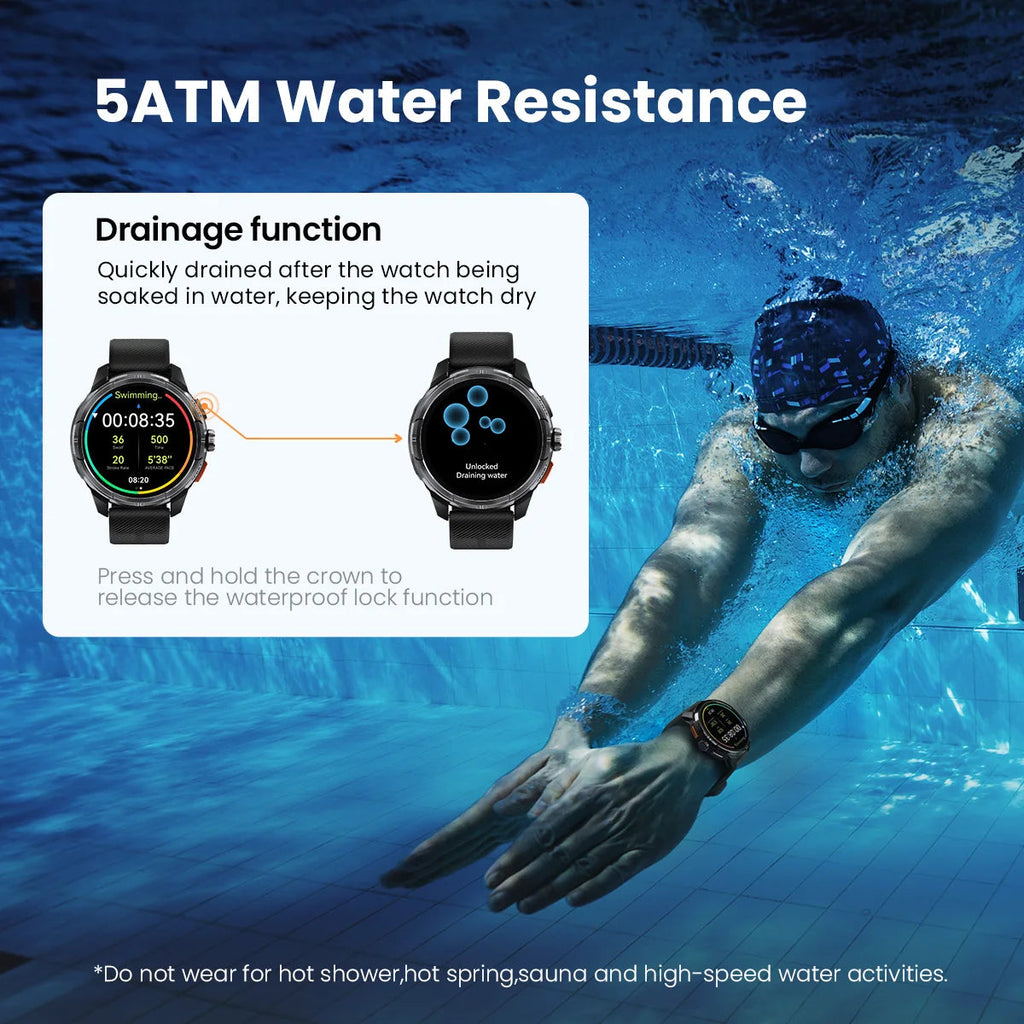HAYLOU Solar Ultra GPS Smartwatch 1.6” AMOLED Display 5ATM Waterproof Built-in GPS Bluetooth Phone Calls Sports Smart Watch Haylou Official Store