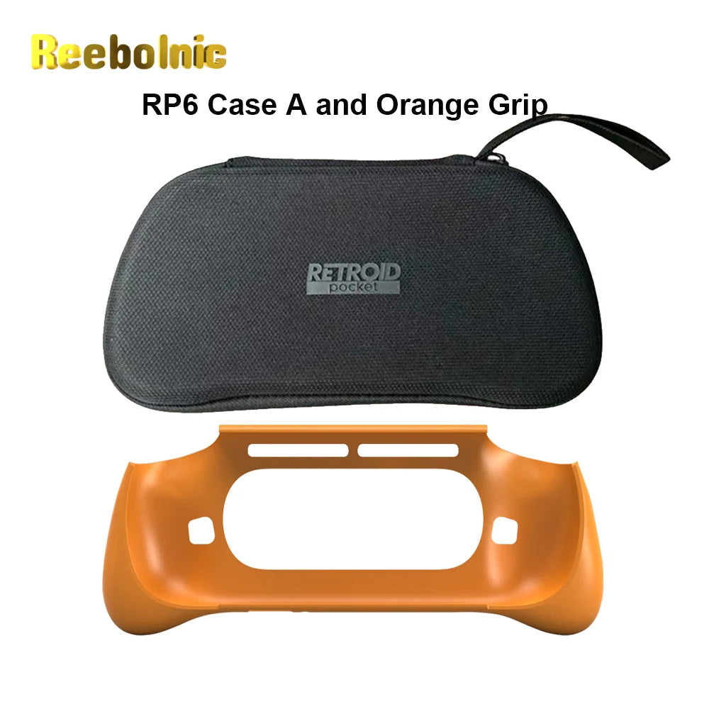 Reebolnic Retroid Pocket 6 Grip for Handheld Game Console TPU Retroid Pocket Official Grips of RP6 Handle Protective Cover Retro Video Game Console Store