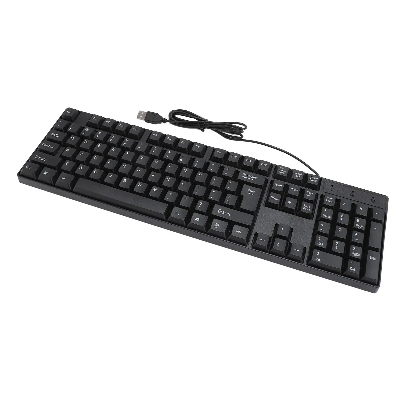 104 Keys USB Wired Keyboard English/Russian/Spanish/French Language Ergonomic Design Gaming Keyboard for Office Laptops Desktops Outstanding Electronic Store Store