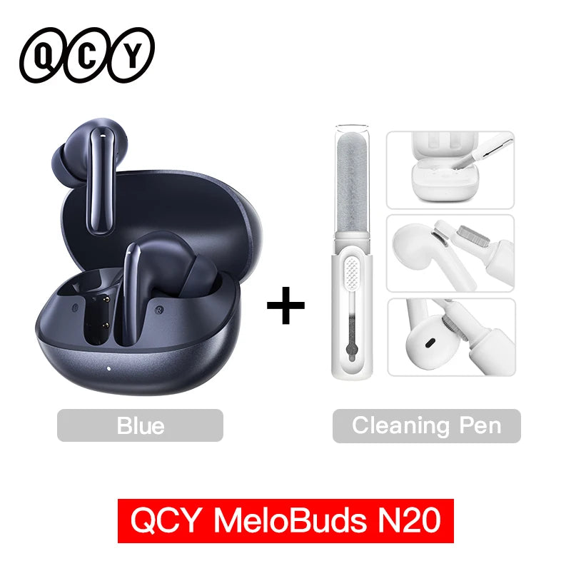 QCY Melobuds N20 HT20 Adaptive Hybrid Noise Cancelling -50dB Wireless  Bluetooth 6.0 Earbud 13mm Drivers 6 Mics HD Call Earphone QCY Global Store