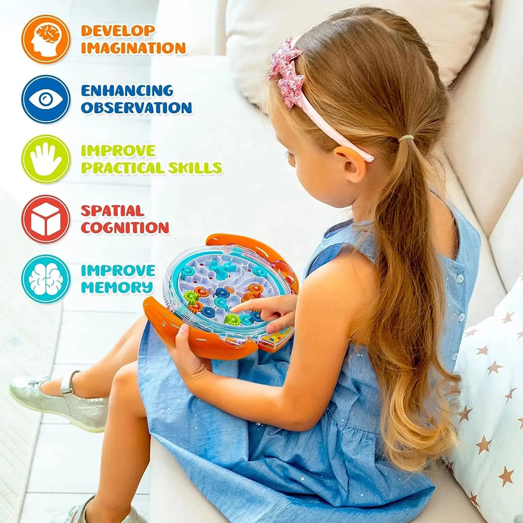 3D Puzzle Funny Gear Labyrinth Disk Gear Balance Ball Maze Super Brain Games Brain Teaser Puzzles Puzzle Educational Toys XDR Official Store
