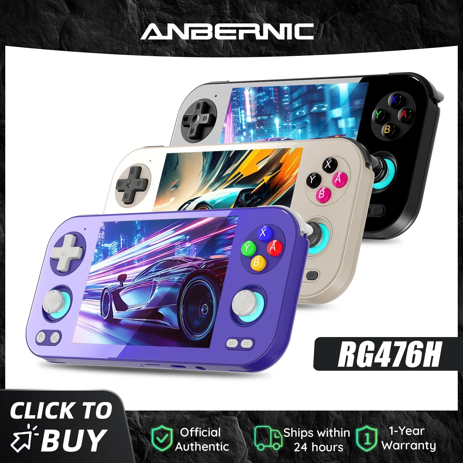 ANBERNIC RG 476H Retro Game Console 4.7-inch LTPS In-Cell display Android 13 Unisoc T820 Processor Video Games RG476H Streaming Anbernic Official Store