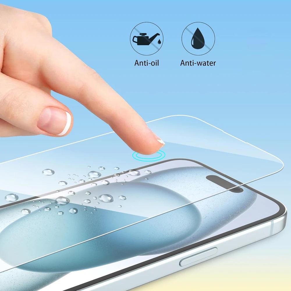Clear Glass Film For iPhone 15 16 17 Pro Max Screen Protector For iPhone 11 12 13 14 15 Pro Tempered Glass iPhone13 Mini 16 Plus Phone Screen Protector Glass Film Store