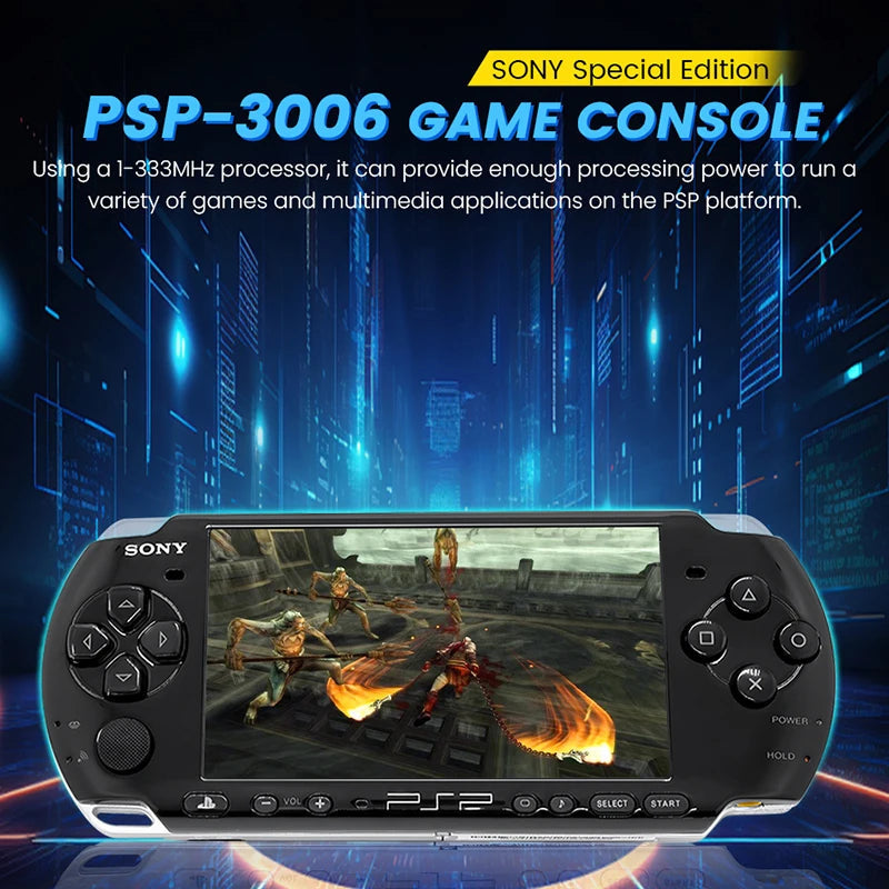 Original Sony PSP 3000 Handheld Game Console PlayStation Portable PSP-3006 Arcade Game Console Holiday Gift with Free Games Digital Gamer Store