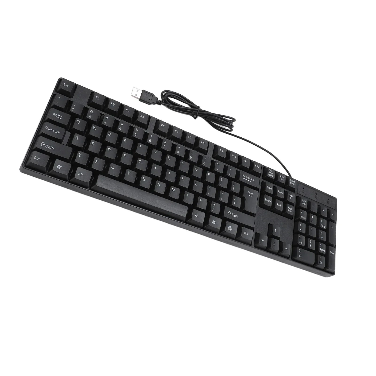 104 Keys USB Wired Keyboard English/Russian/Spanish/French Language Ergonomic Design Gaming Keyboard for Office Laptops Desktops Outstanding Electronic Store Store