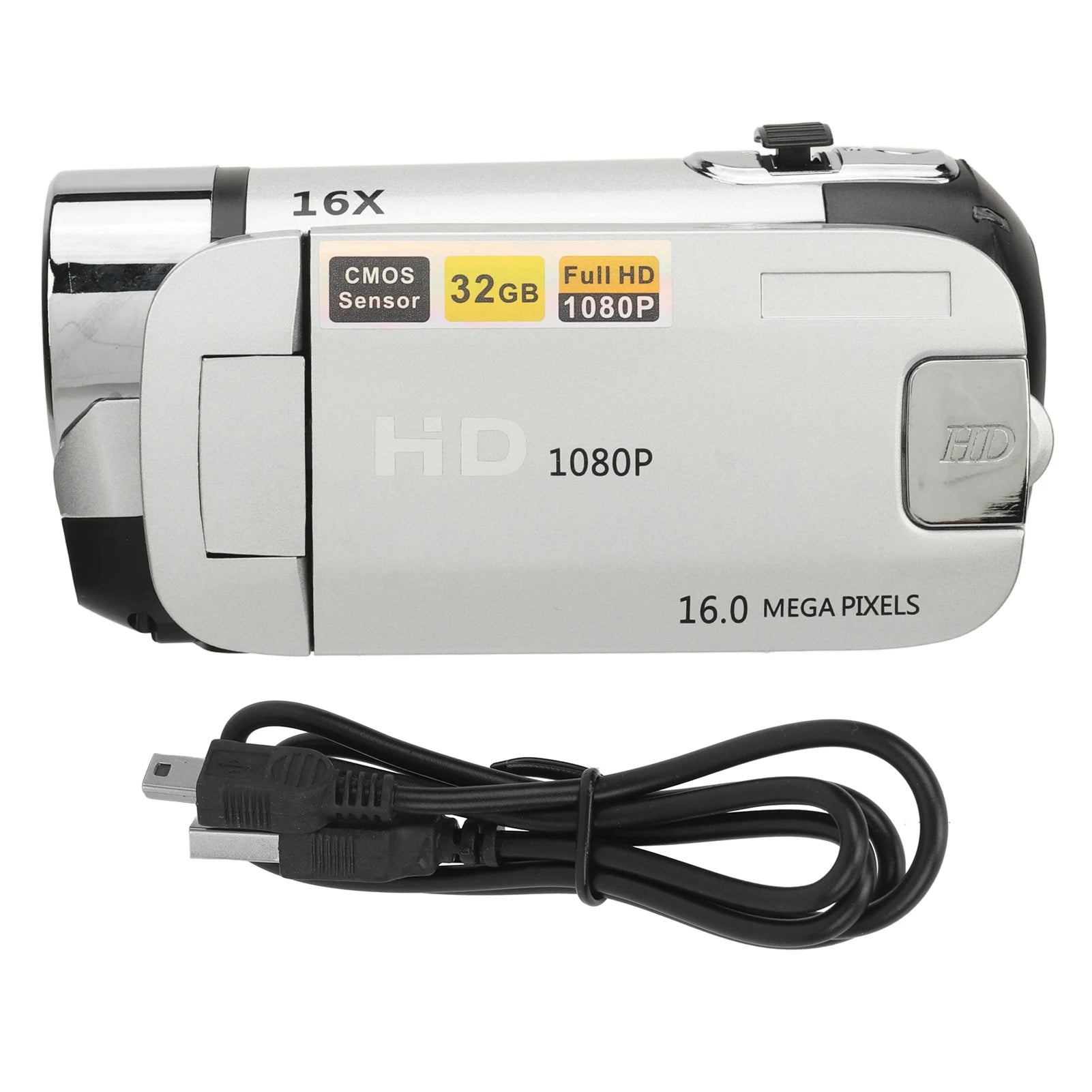 D90 1080P 16MP Digital Camera 2.4 Inch Rotatable Screen Camcorder 16X Zoom HD Video Recorder with Fill Light new Shop1103677655 Store