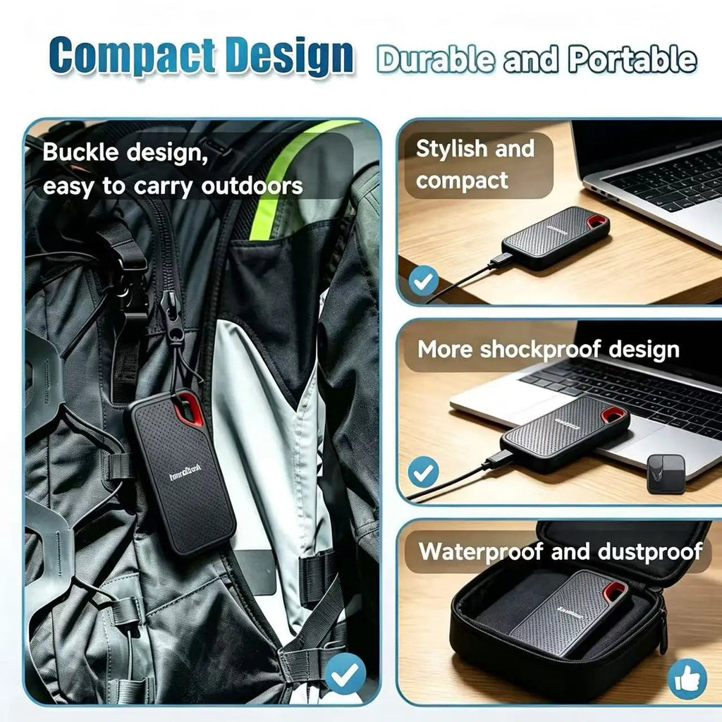 128TBPortable External SSD USB3.2 Type C High Speed Solid State Drive Lightweight Compact Design Perfect For Daily File Backup S Shop1105523463 Store