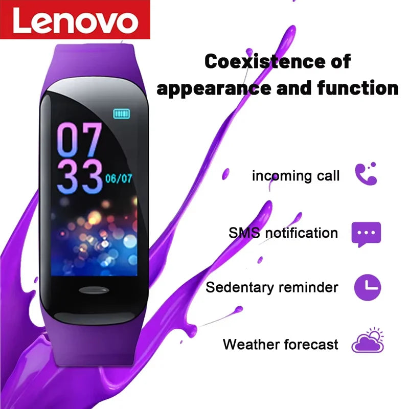 Lenovo C1 Plus Smart Watch Bluetooth Step Counting Sports Bracelet Fitness Tracker Heart Rate Blood Pressure Sleep Men Women Tarrot DigitaL Store