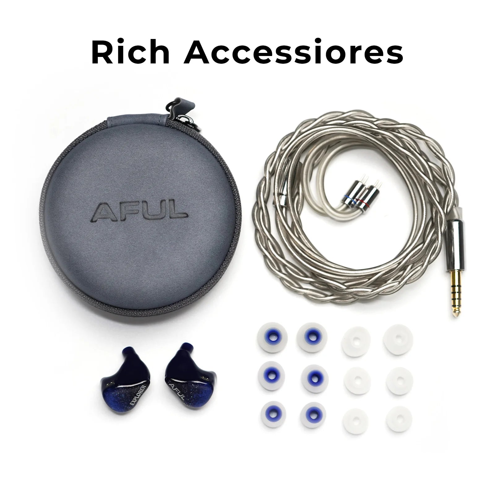 HiFiGo AFUL Explorer Wired Hybrid Earphones 1DD+2BA Hybrid In-Ear Monitors 3D Printed Acoustic Tube RLC Division HiFi Earbuds HiFiGo Store