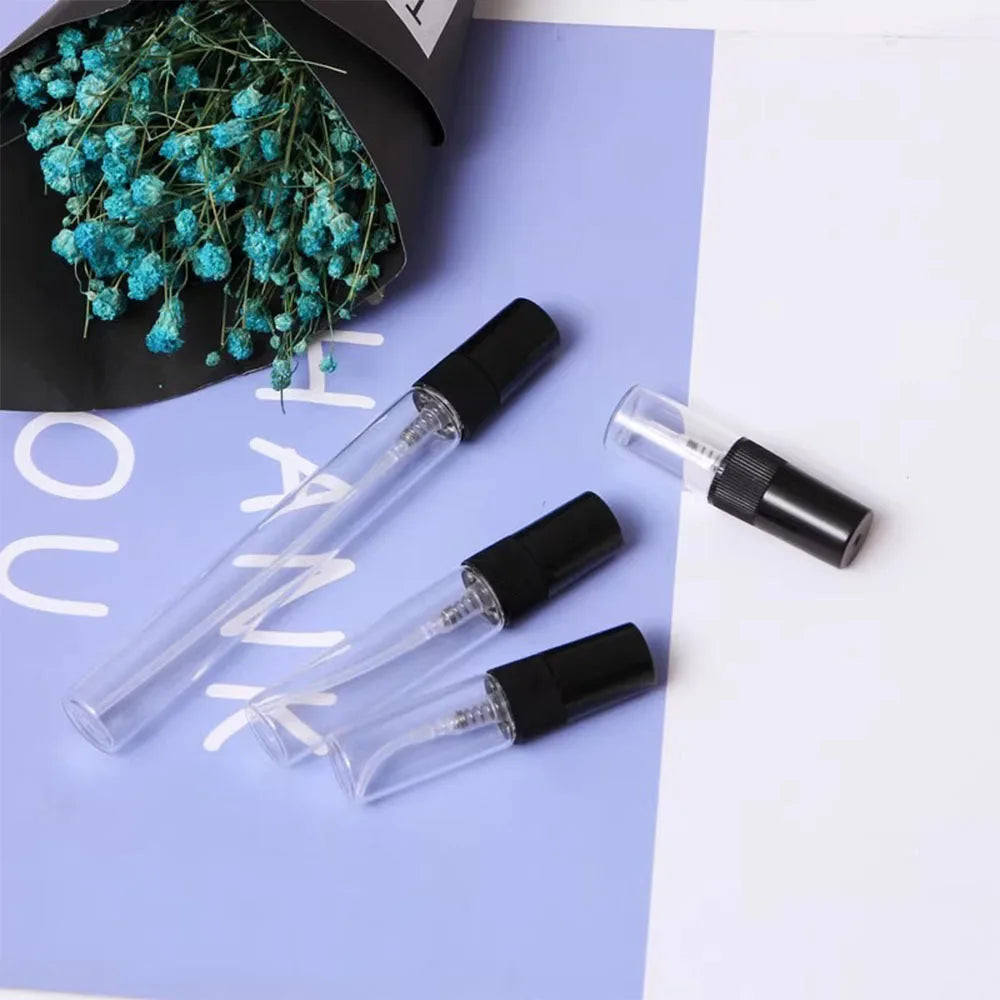 30/50/100pcs 2ml 3ml 5ml 10ml Glass Perfume Bottles Portable Empty Refillable Bottle Cosmetics Bottle Sample Thin Glass Vials Shop1104032277 Store