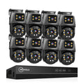 Movols 6MP XMEYE POE Surveillance System Dual Lens PTZ Two Way Audio POE Security Camera System 16CH NVR Video Surveillance Kit Movols Guard your home Official Store