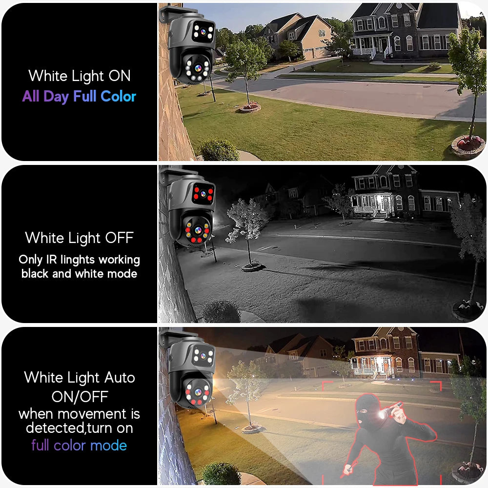 Movols 6MP XMEYE POE Surveillance System Dual Lens PTZ Two Way Audio POE Security Camera System 16CH NVR Video Surveillance Kit Movols Guard your home Official Store