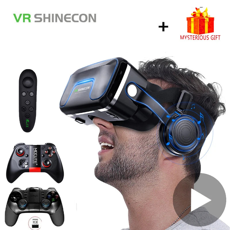 VR Shinecon 10.0 Helmet 3D Glasses Virtual Reality Casque For Smartphone Smart Phone Goggles Headset Viar Video Game Binoculars Life Dreamer Store