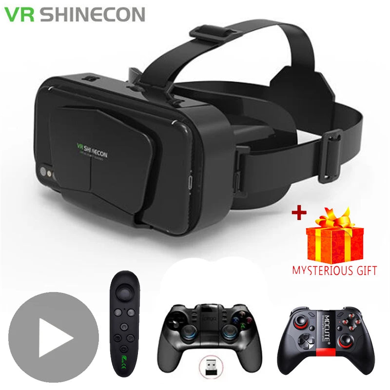 3D Virtual Reality VR Glasses For Phone Mobile Smartphones 7 Inch Headset Helmet Game Wirth Real Viar Goggles Devices Lenses Set Life Dreamer Store
