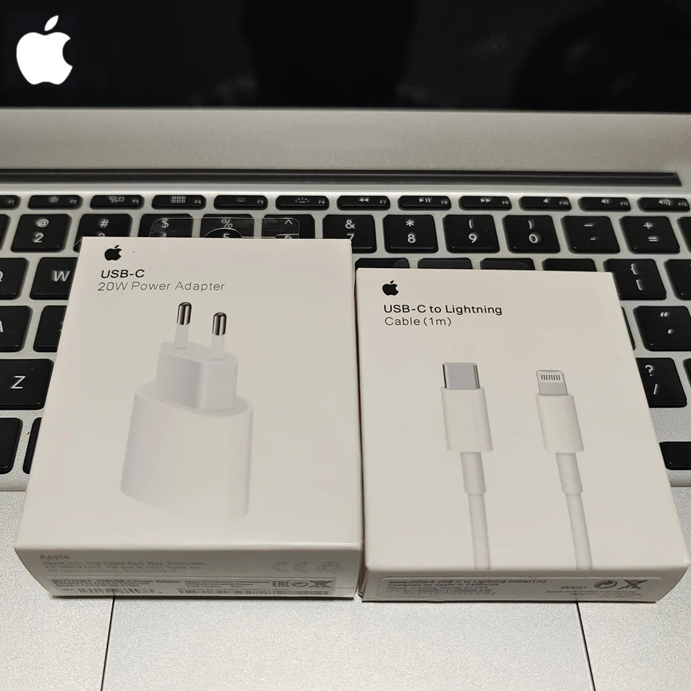 Original USB-C Power Adapter for iPhone, Type C Fast Charger, Apple Cable for iPhone 14, 13 Plus, 17, 16, 15, Mini Pro Max, 20W,