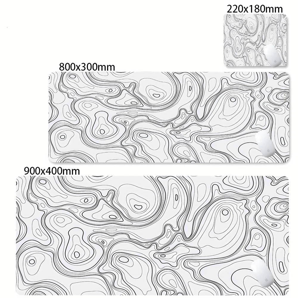 XXL Desk Mat Black And White Strata Liquid Mousepad Large Abstract Mouse Pad Gaming Deskmat With Lockedge Office Non-slip Carpet Admisitr Gaming Mouse Pad Store