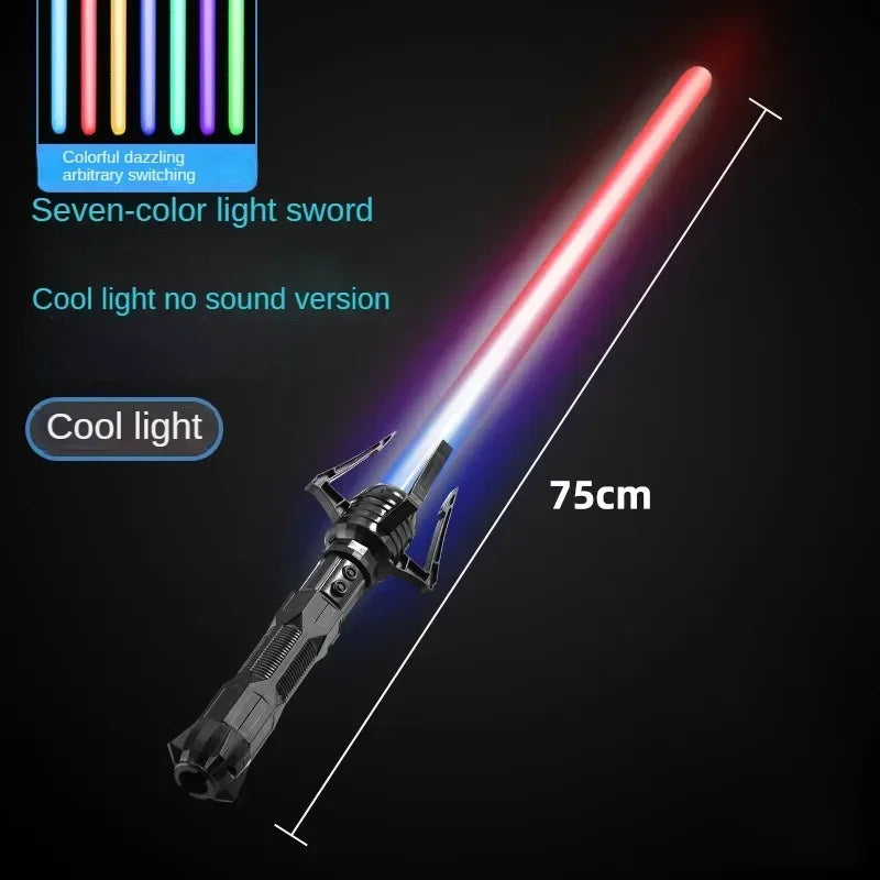 Telescopic Sword 75cm RGB Light Saber 2 In 1 7-Color/1 Color Lightsaber for 3+ Kids Laser Sword Toy Party Glow Swords Coser Toy Sparkle Bears Store