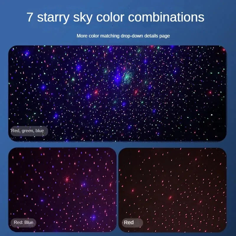 Car Air Freshener RGB Starry Sky Top 3 In 1 Multi-Function Aromatherapy LED Light USB Charger Essential Oil Diffuser Accessories QIYOU TSLA Laneng Factore Store