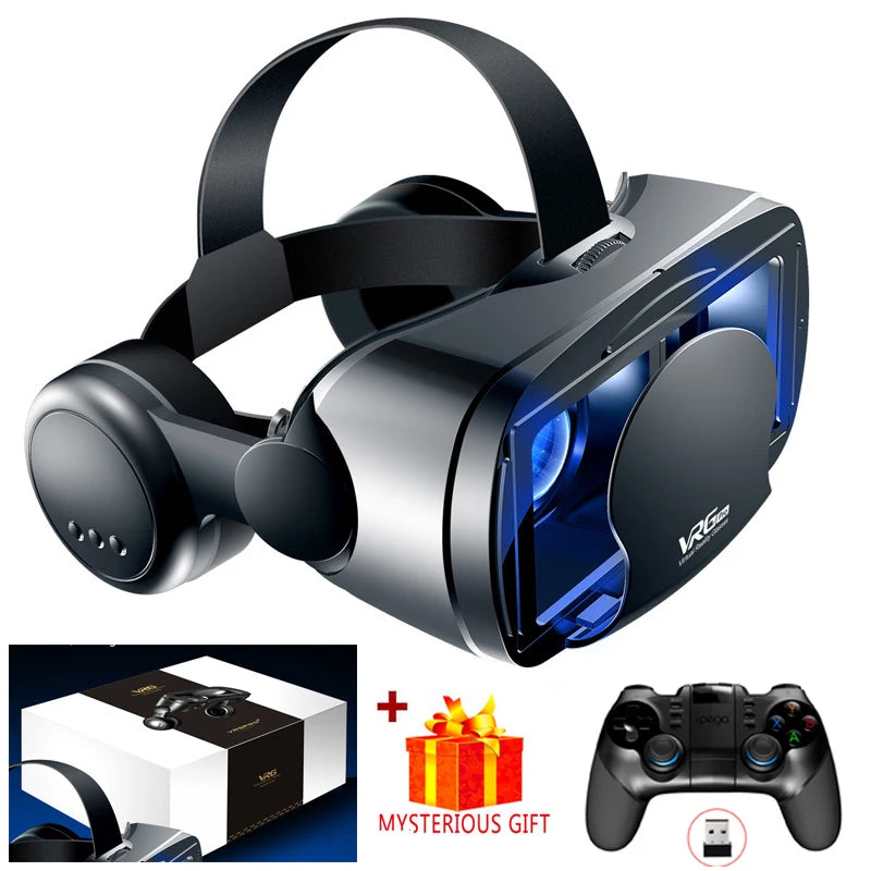 3D Virtual Reality VR Glasses For Phone Mobile Smartphones 7 Inch Headset Helmet Game Wirth Real Viar Goggles Devices Lenses Set Life Dreamer Store
