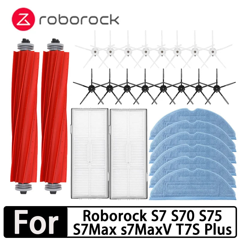 Roborock S7 S70 S75 S7Max S7 maxv ultra T7S Plus S7 pro ultra Accessories Main Brush Hepa Filter Mops Robot Vacuum Cleaner Parts 1-1 Vacuum cleaner Parts Store