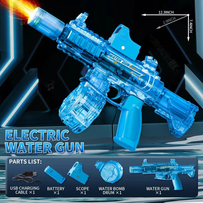 M416 LED Water Gun for Kids – Large Capacity Auto-Fire Summer Outdoor Toy AE Selection Toys Store