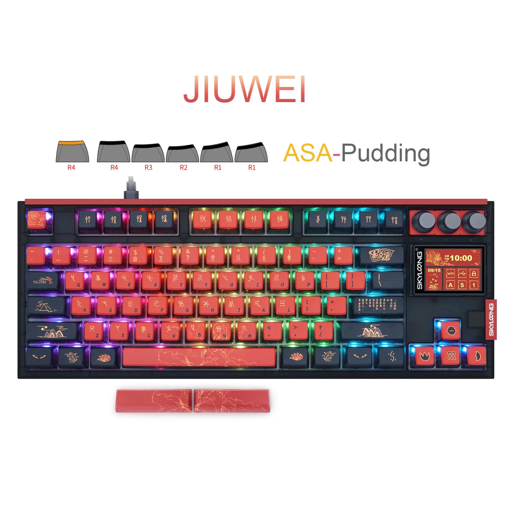 SKYLOONG GK87 Pro Bluetooth mechanical keyboard 80% TKL low noise switch RGB backlit PBT keycap custom gaming keyboard for PC skyloong Official Store
