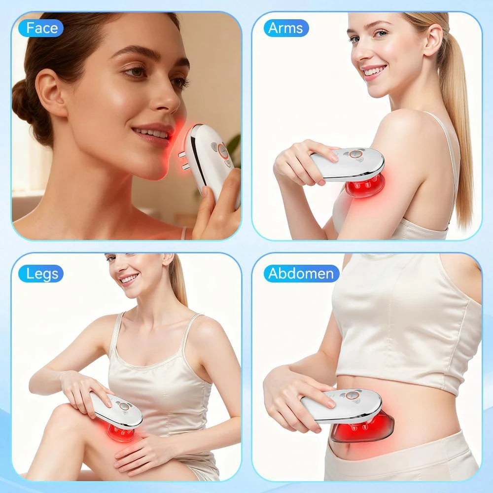 Body Sculpting Machine with Red Light Therapy for Face and Body Cupping Therapy Electric Cellulite Massage Tool with 2 Cups Smart Homes Store