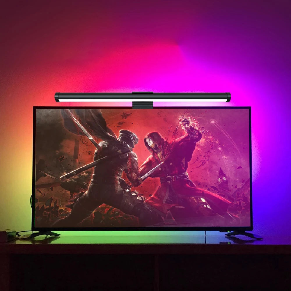Monitor Light Bar LED Computer Screen Hanging Lights RGB Atmosphere Table Lamp for Work Study Read Gaming Stepless Dimmable FEICAN LED Store