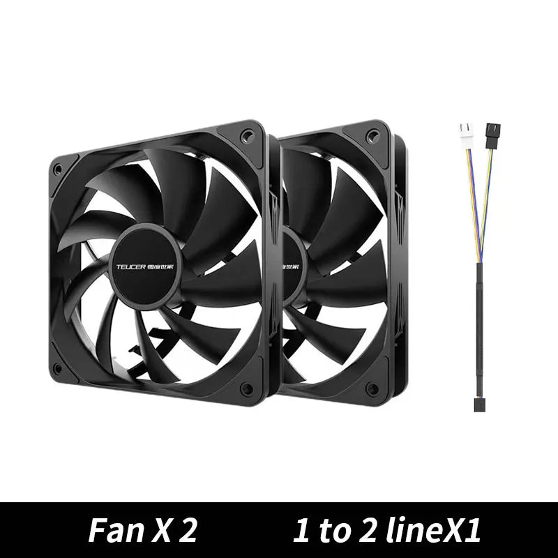 TEUCER PC Computer Case Fan PWM 4 Pin 120mm Silent 12CM Fan CPU Cooler Cooling Fan Cooling Radiator Fan 12V Adjust Fan Speed TEUCER Online Store