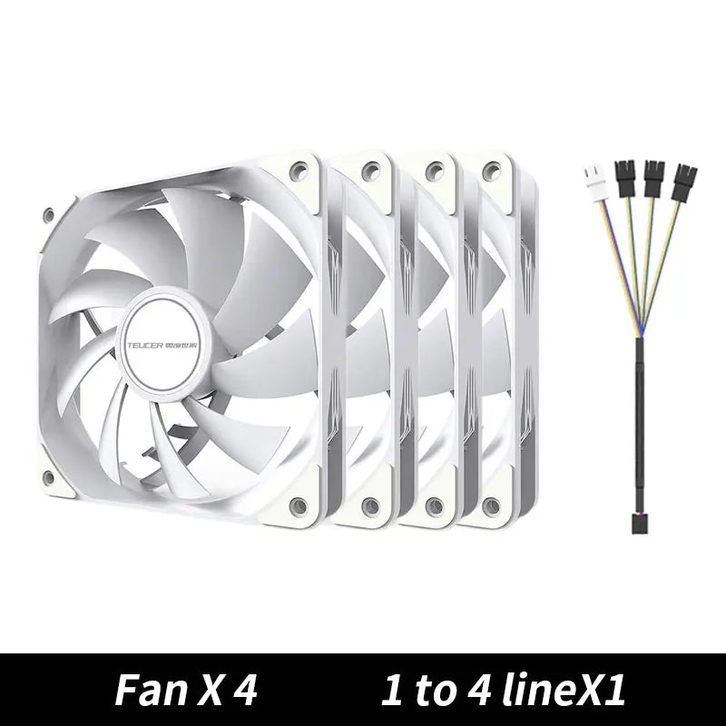 TEUCER PC Computer Case Fan PWM 4 Pin 120mm Silent 12CM Fan CPU Cooler Cooling Fan Cooling Radiator Fan 12V Adjust Fan Speed TEUCER Online Store