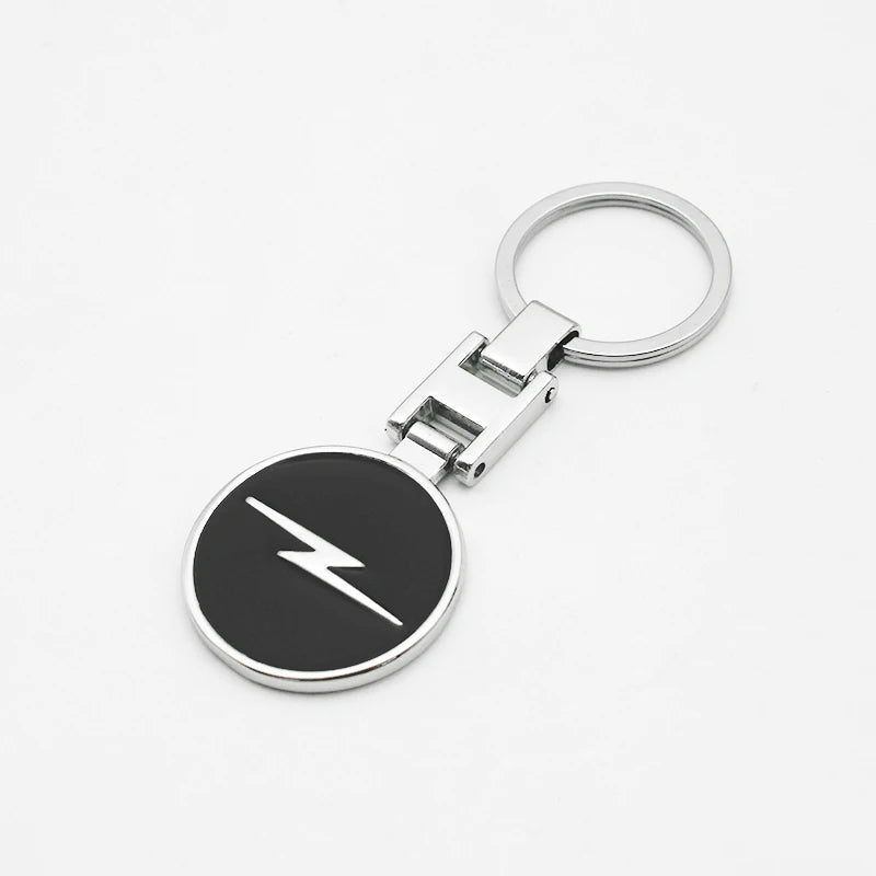 Metal/Leather Car Keychain Badge Emblem For Opel Astra Grandland Corsa Mokka Frontera Insignia Zafira Key Chain Rings Accessorie Tesla Auto Parts Wholesale Store