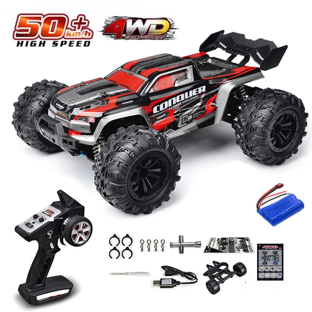 1:16 75KM/H or 50KM/H 4WD RC Car with LED Remote Control Cars High Speed Drift Monster Truck for Kids Vs Wltoys 144001 Toys DISHUO Official Store