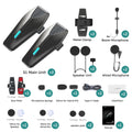 ASMAX S1 Bluetooth Motorcycle Intercom 8 Riders Communication Headset with FM & ENC Mic, Voice Control, IPX7 Waterproof ASMAX Official Store